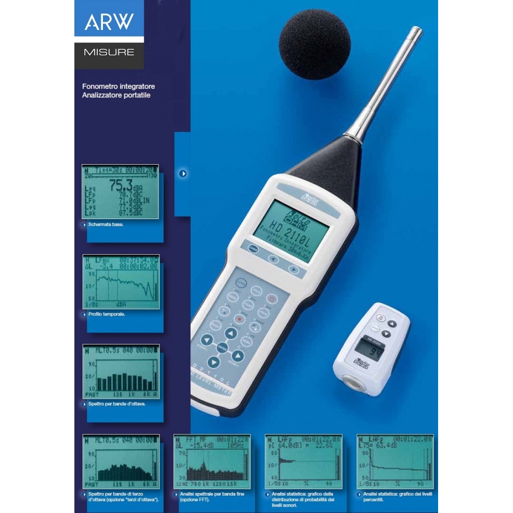 Fonometro Integratore Analizzatore in classe 1 ARW 2110L